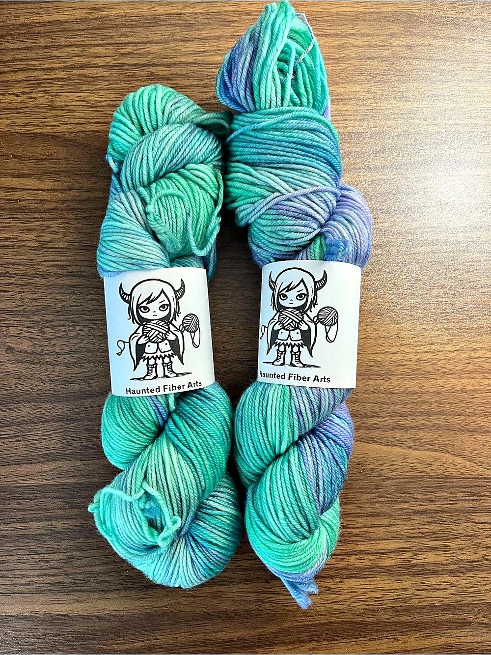 Haunted Fiber Arts Hand-Dyed Wool Yarn Skeins